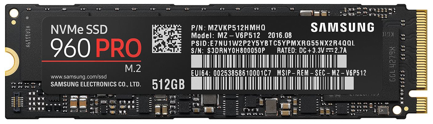 Samsung 960 PRO NVMe M.2 SSD