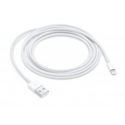 Apple Lightning - USB 2m USB A Lightning Wit mobiele telefoonkabel